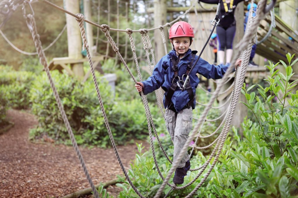 children doing outdoor adventure in Cheshire